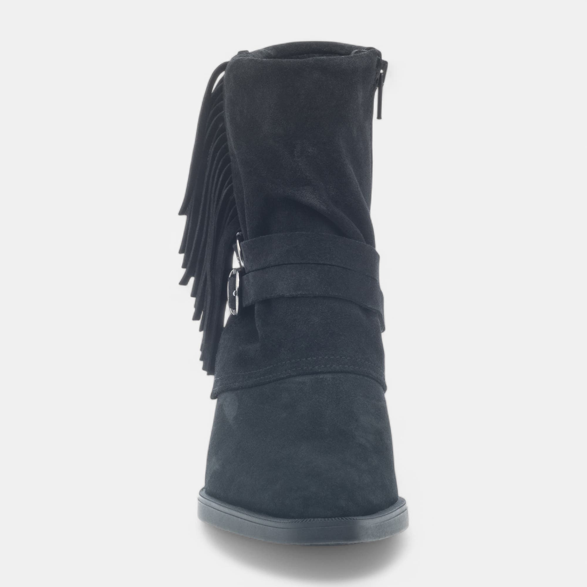 Santiags à talon Femme en cuir noir