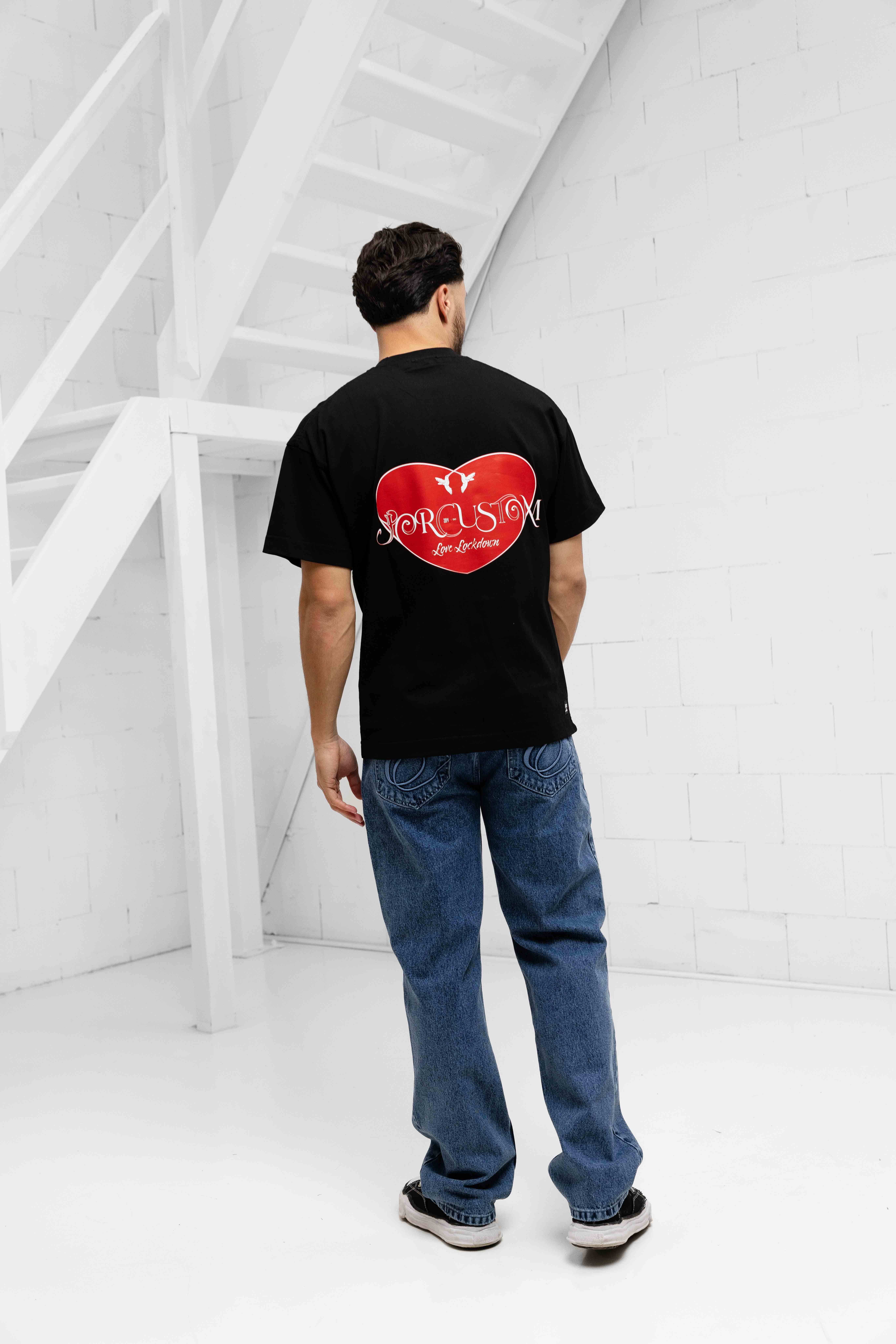 Jorcustom Lovelockdown Loose Fit T-Shirt Heren Zwart