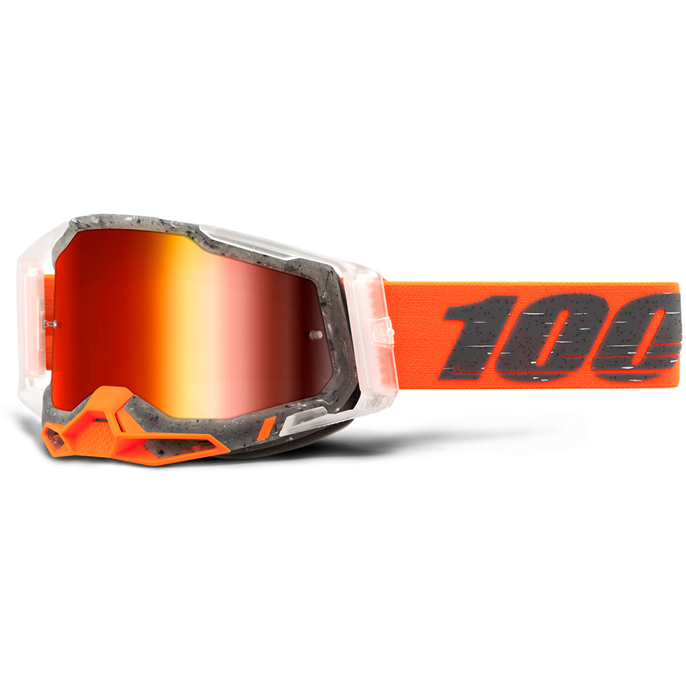 100% - Masque Racecraft 2 Schrute - Red Mirror Rouge / Gris