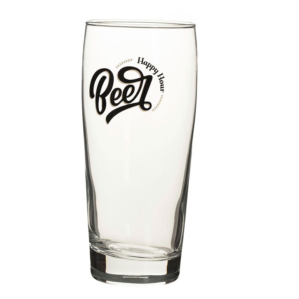 Verre à bière en verre imprimé 37cl