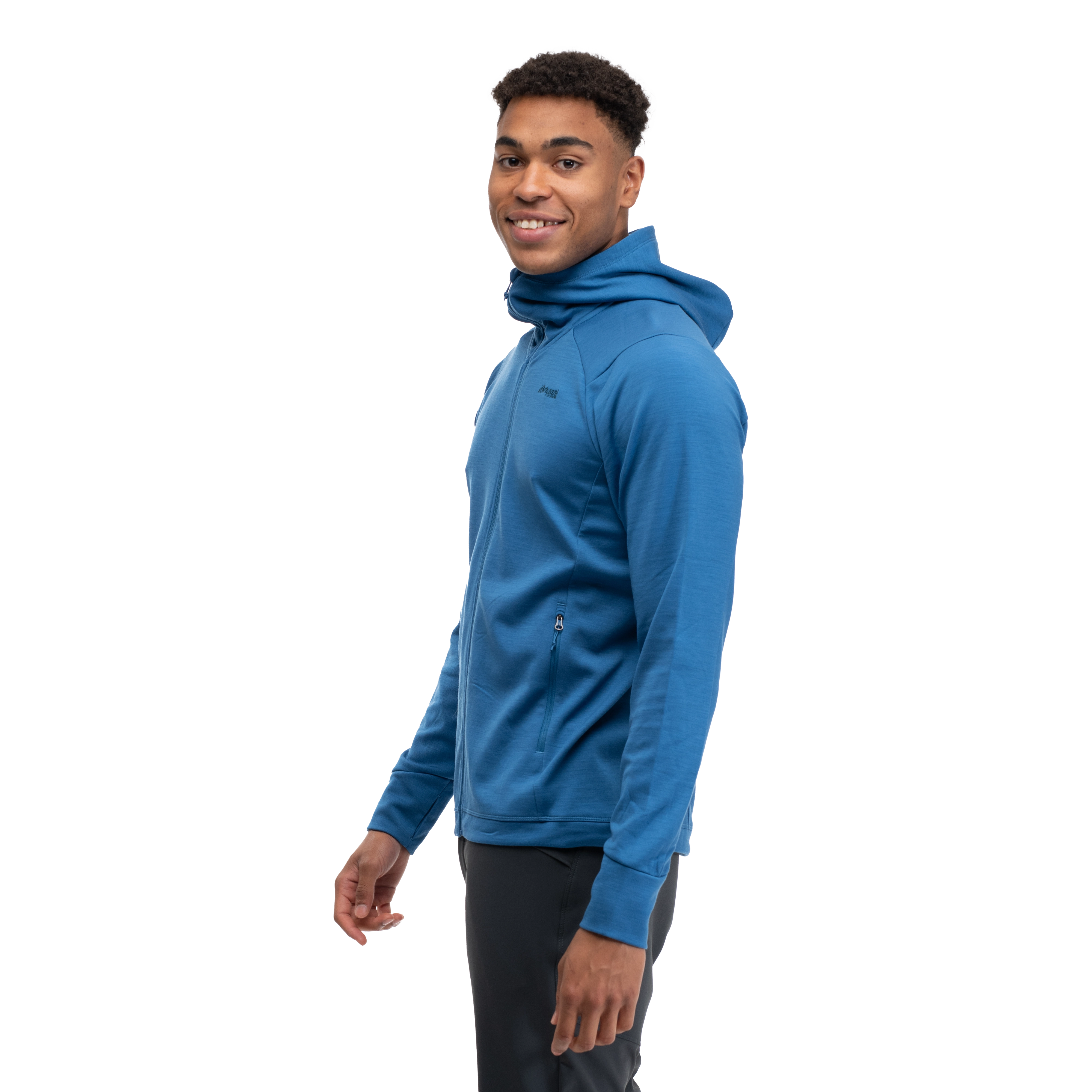 Ulstein Wool Hood Jacket North Sea Blue