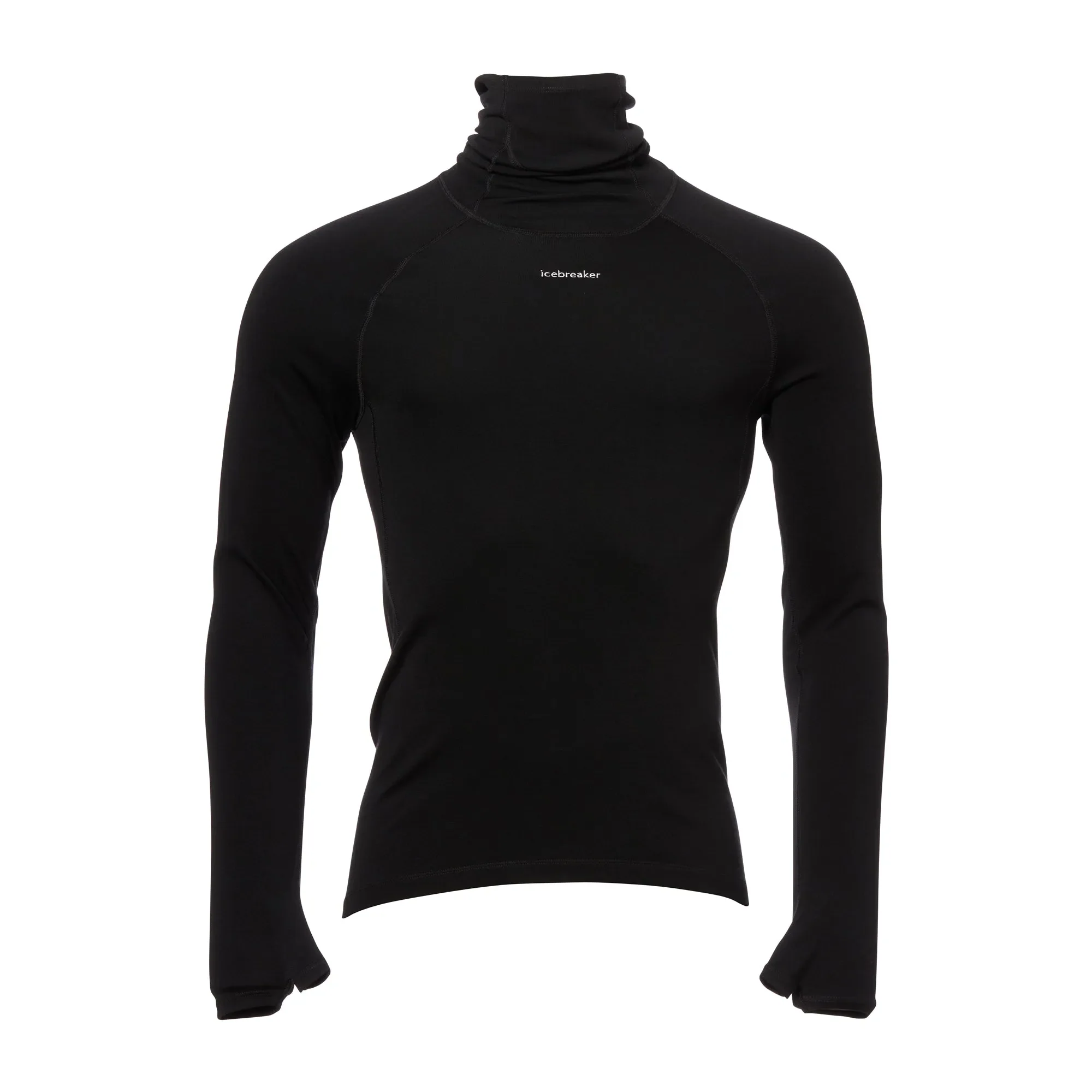 Icebreaker -  Icebreaker Langarmshirt Roll Neck Merino Männer schwarz