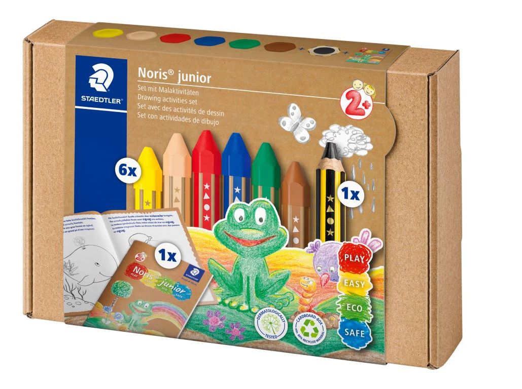 CONJUNTO COLORIR STAEDTLER NORIS JUNIOR 6 LAPIS CERA