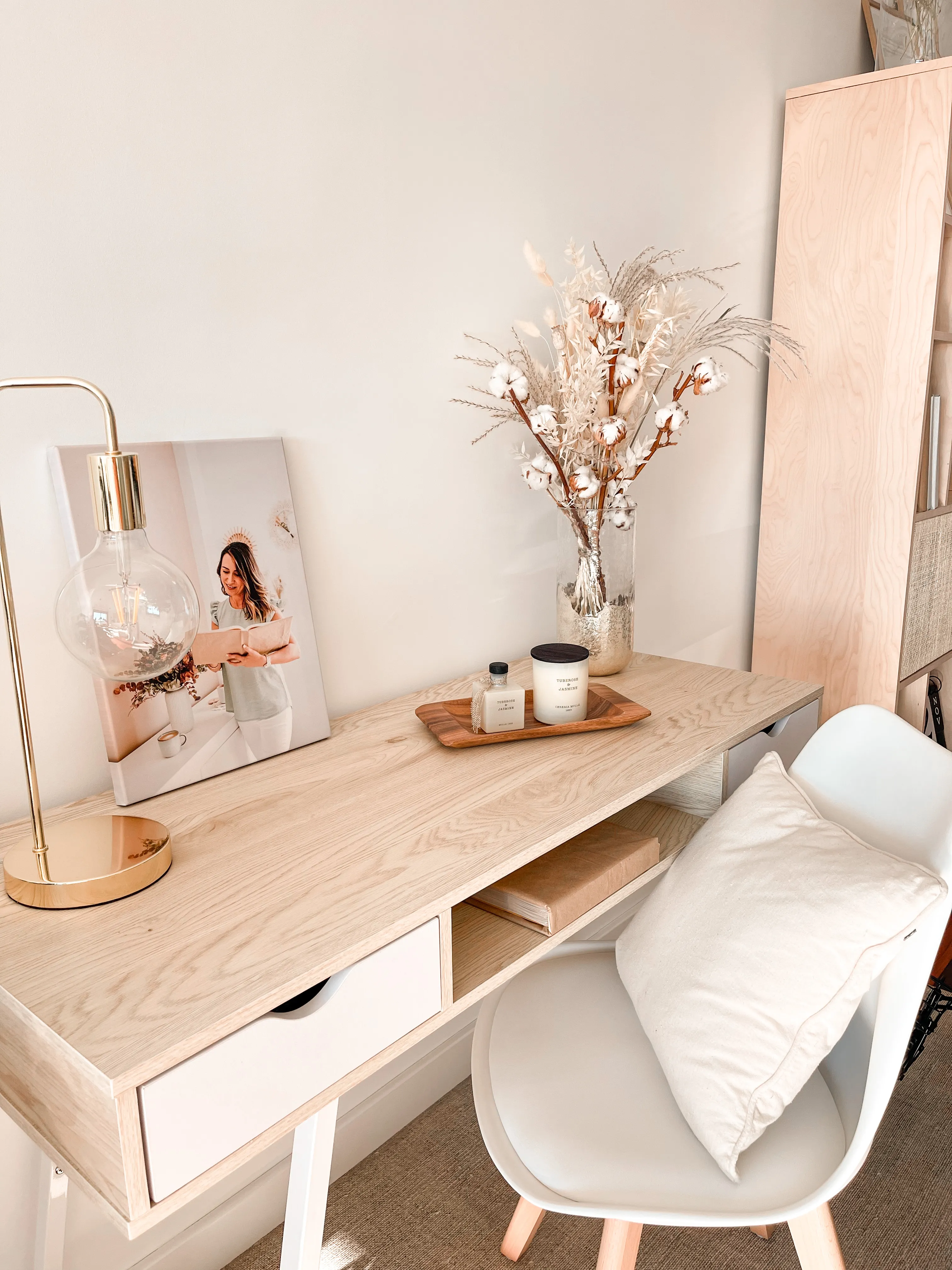 Bureau CLARITA Lichtbruin 120 cm 48 cm met lades