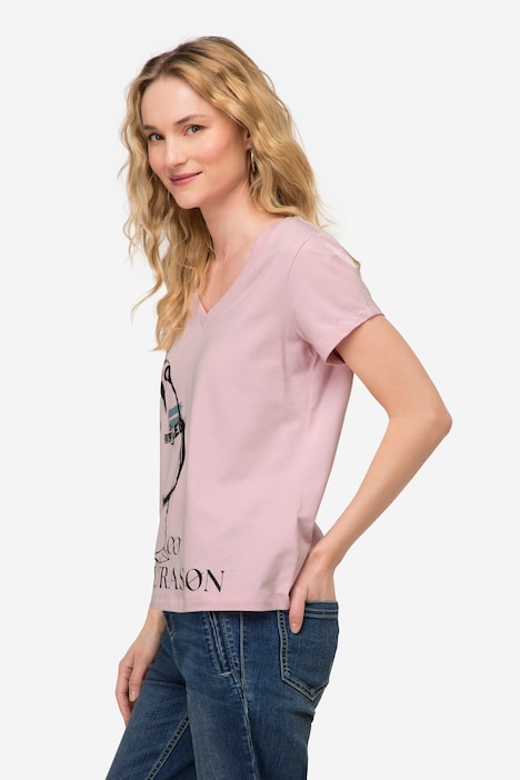 T-Shirt, Möwe, V-Ausschnitt, Halbarm