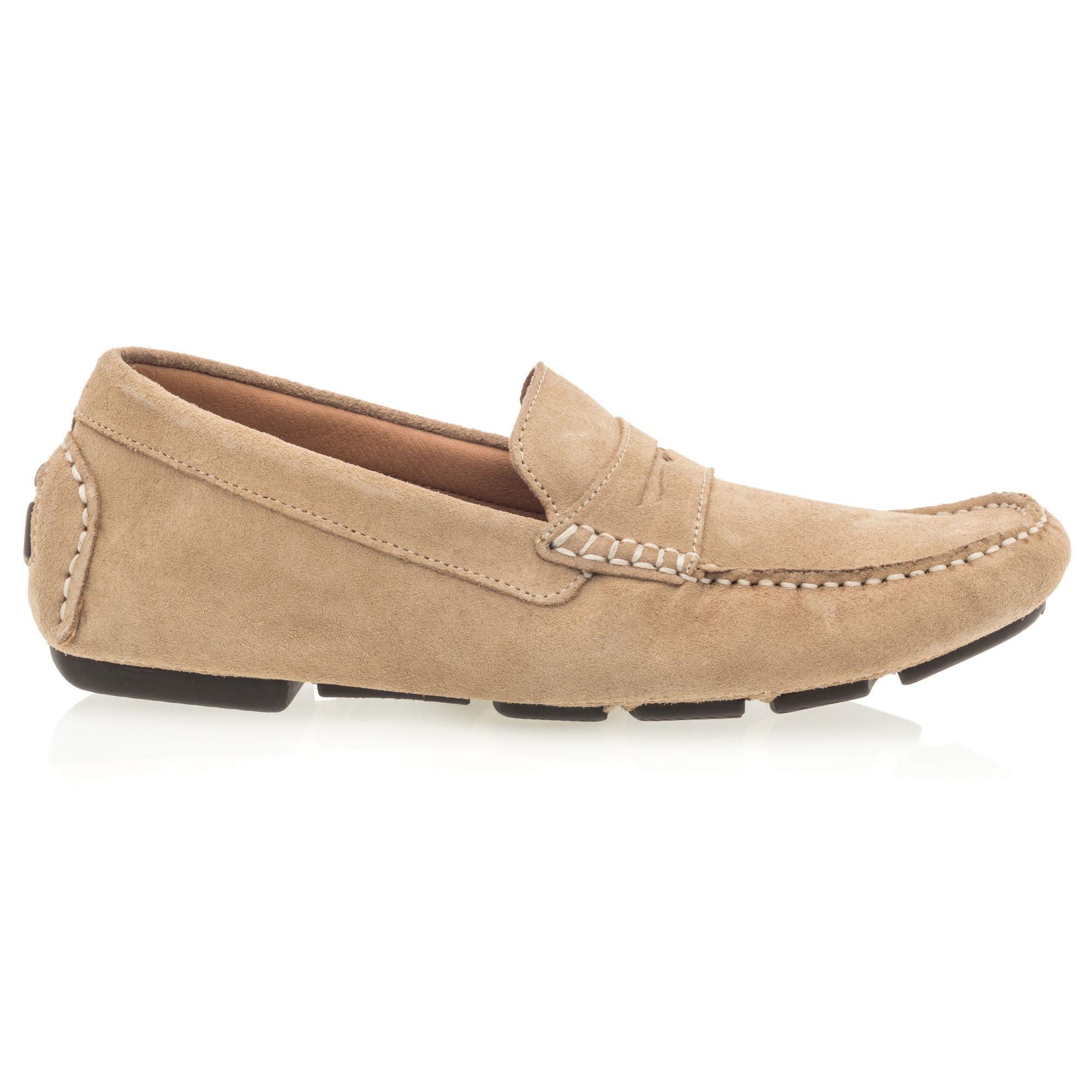 Mocassins Homme en cuir beige