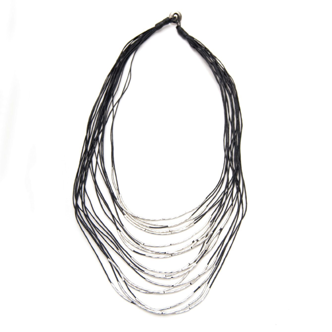 Halskette '18 String', schwarz, silber, L 37 cm günstig bestellen