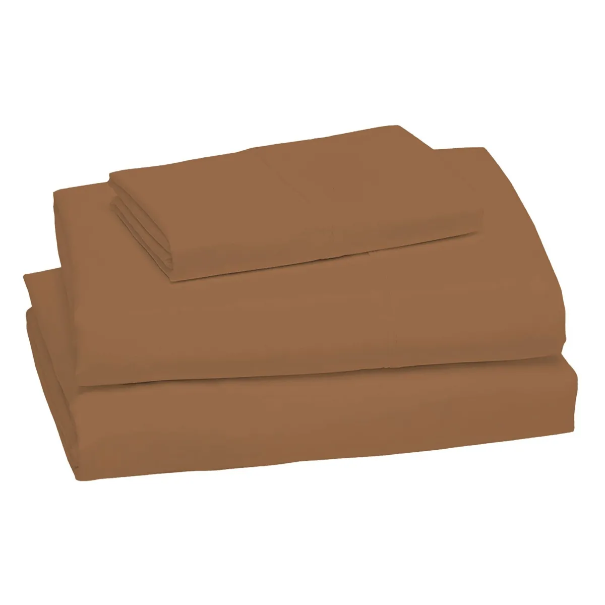 Origami Maison Ensemble Draps Flanelle Lit Simple - Uni Caramel