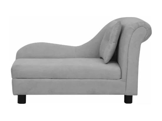 Canapé pour chien avec oreiller Gris 83x44x44 cm Peluche