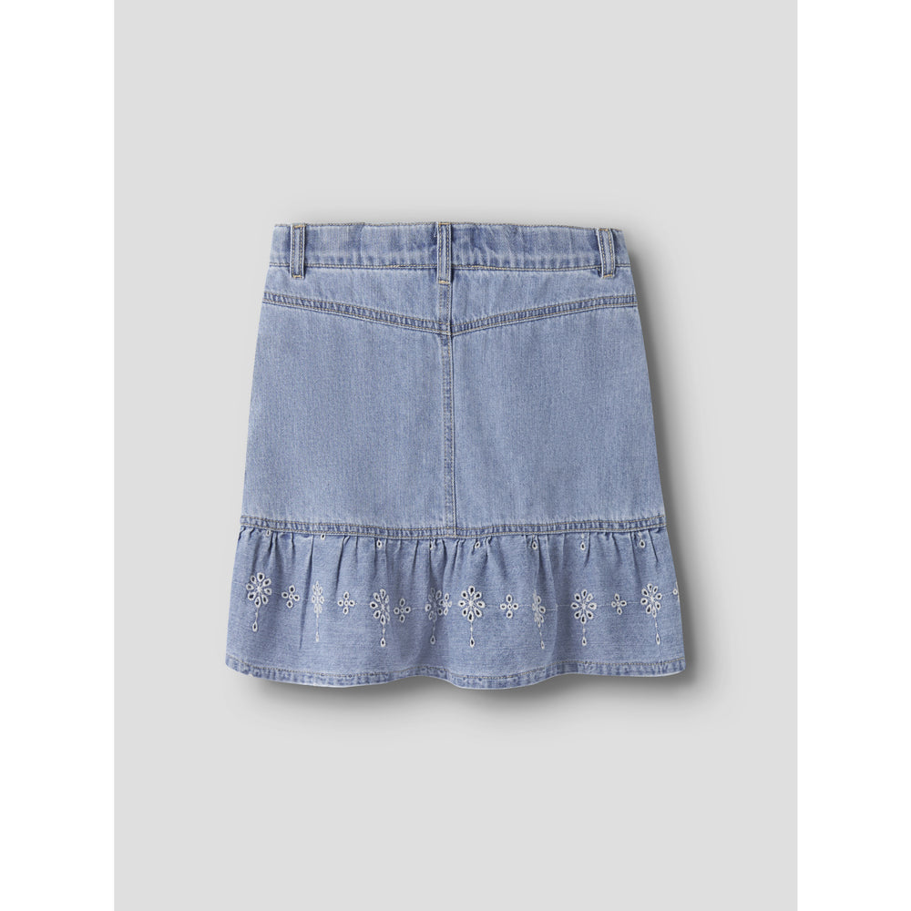 Køb Name It Light Blue Denim Anglaise Nkfhallie Dnm Anglaise Nederdel 1026-Ov H