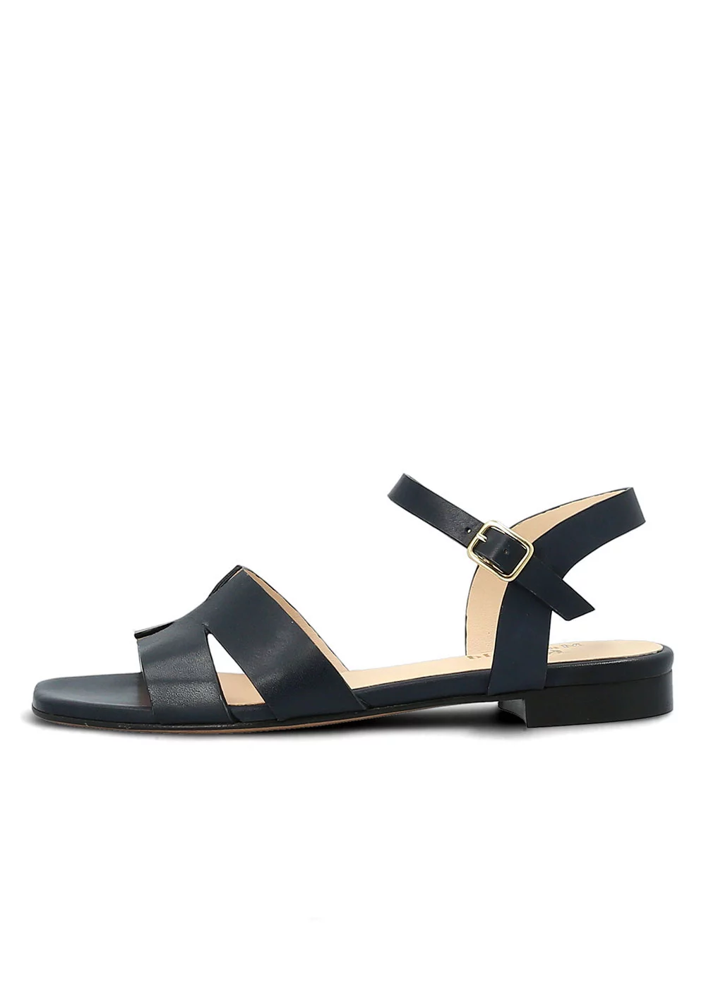 SANDALE SLOUGH CUIR MARINE
