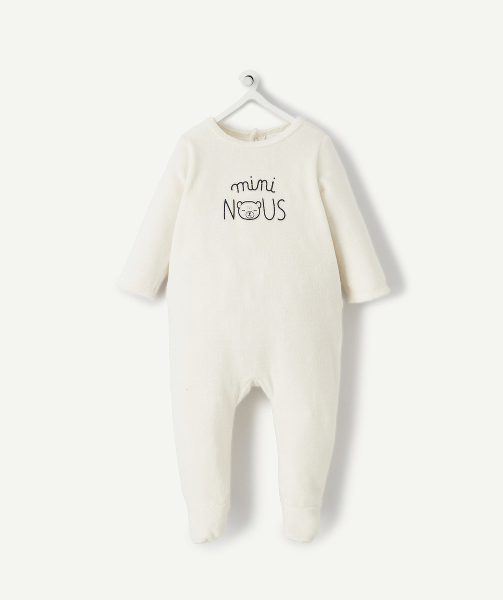 LE DORS BIEN BLANC EN COTON BIOLOGIQUE AVEC MESSAGE BÉBÉ