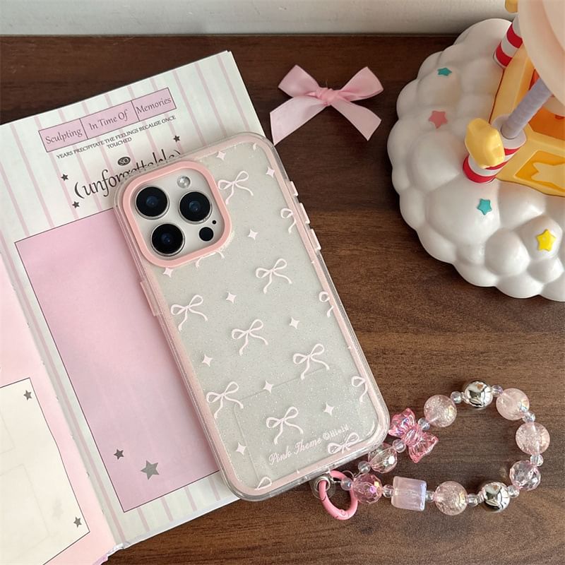 Elliure - Bow telefoonhoesje / bandje / set - Apple iPhone 16 Pro Max / 16 Pro / 16 Plus / 16 / 15 Pro Max / 15 Pro / 15 Plus / 15 / 14 Pro Max / 14 Pro / 14 Plus / 14 / SE / 13 Pro Max / 13 Pro / 13