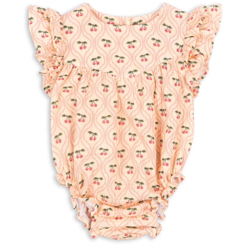 Køb Konges Sløjd Cherry Pink Motif Coco Romper GOTS