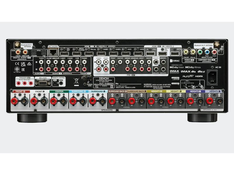 Denon AV-Receiver AVC-X4800H Schwarz 9.4-Kanal-Verstärker mit 8K-Video und 3D-Audio