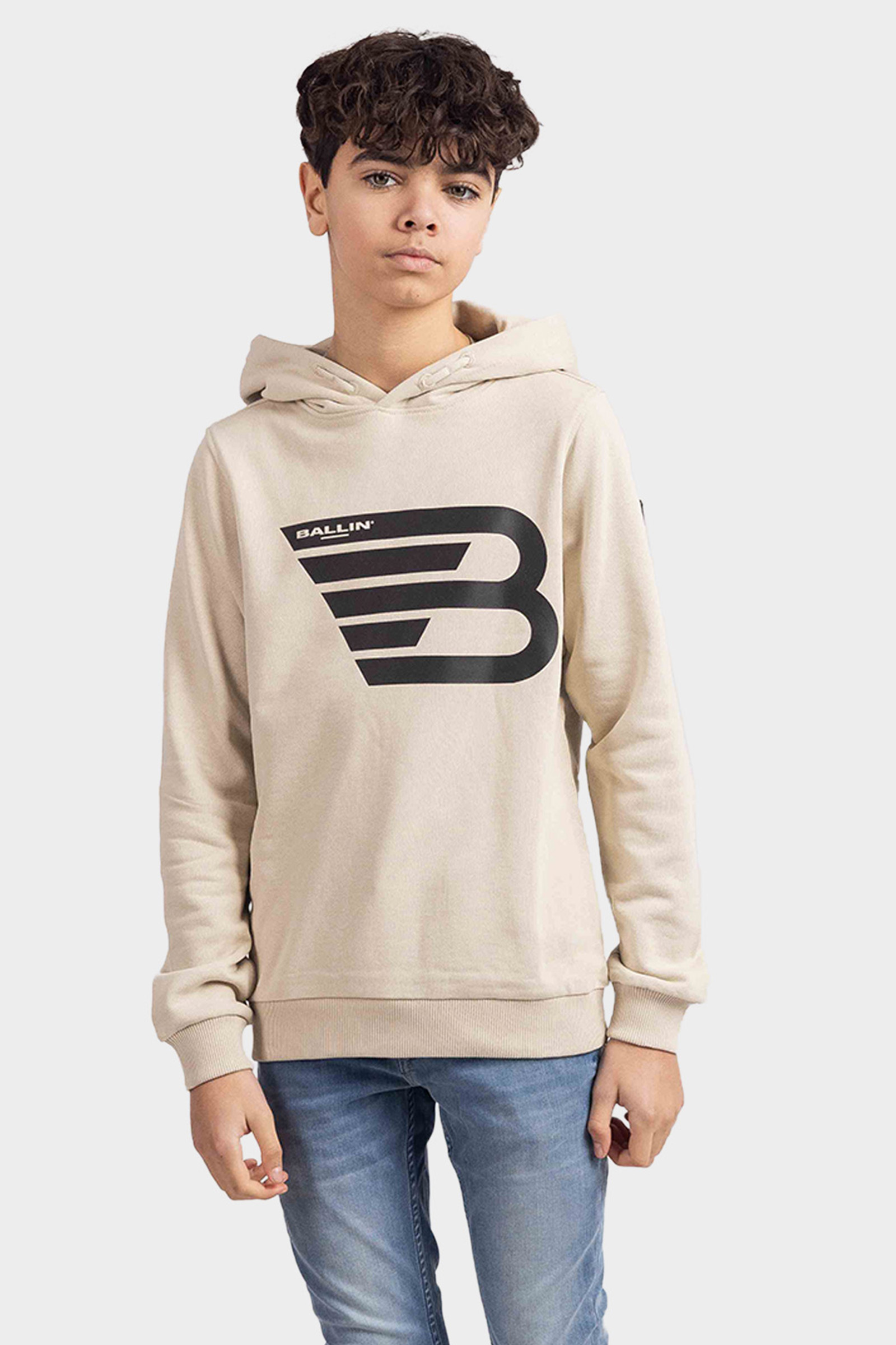 Ballin Amsterdam Logo Hoodie Kids Sand