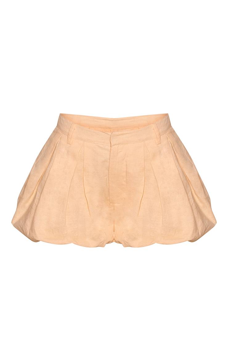 Butter Cream Short Taille Haute Bouffant Aspect Lin Buttercream Petite