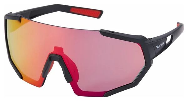Lunettes de soleil de sport polarisées UV400 avec verres HD - noir