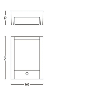 Philips buitenlamp Arbour LED met sensor antraciet 3,8W 800 lm