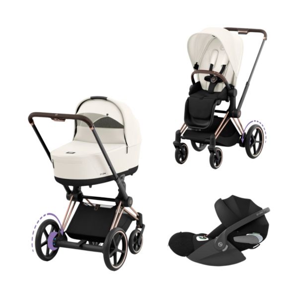 Cybex E-Priam 4 Kinderwagen Set 3-in-1 - Cozy Beige