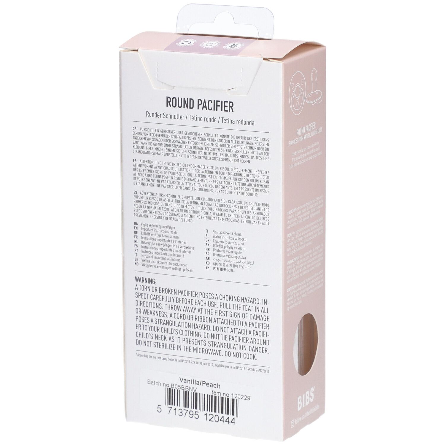 BIBS® Schnuller Peach 6-18 Monate Größe 2