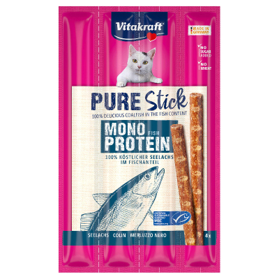 Vitakraft Katzensticks Pure Stick Seelachs MSC 4x5g
