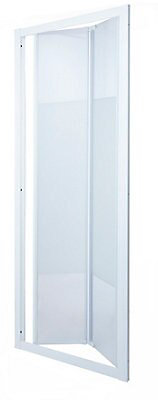Porte de douche pliante Cooke & Lewis Onega sérigraphié 90 cm