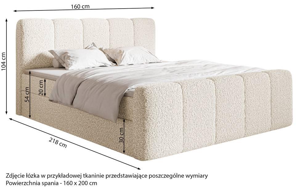 NADUVI Collection Boxspring Chloe 160x200 chenille met opbergruimte