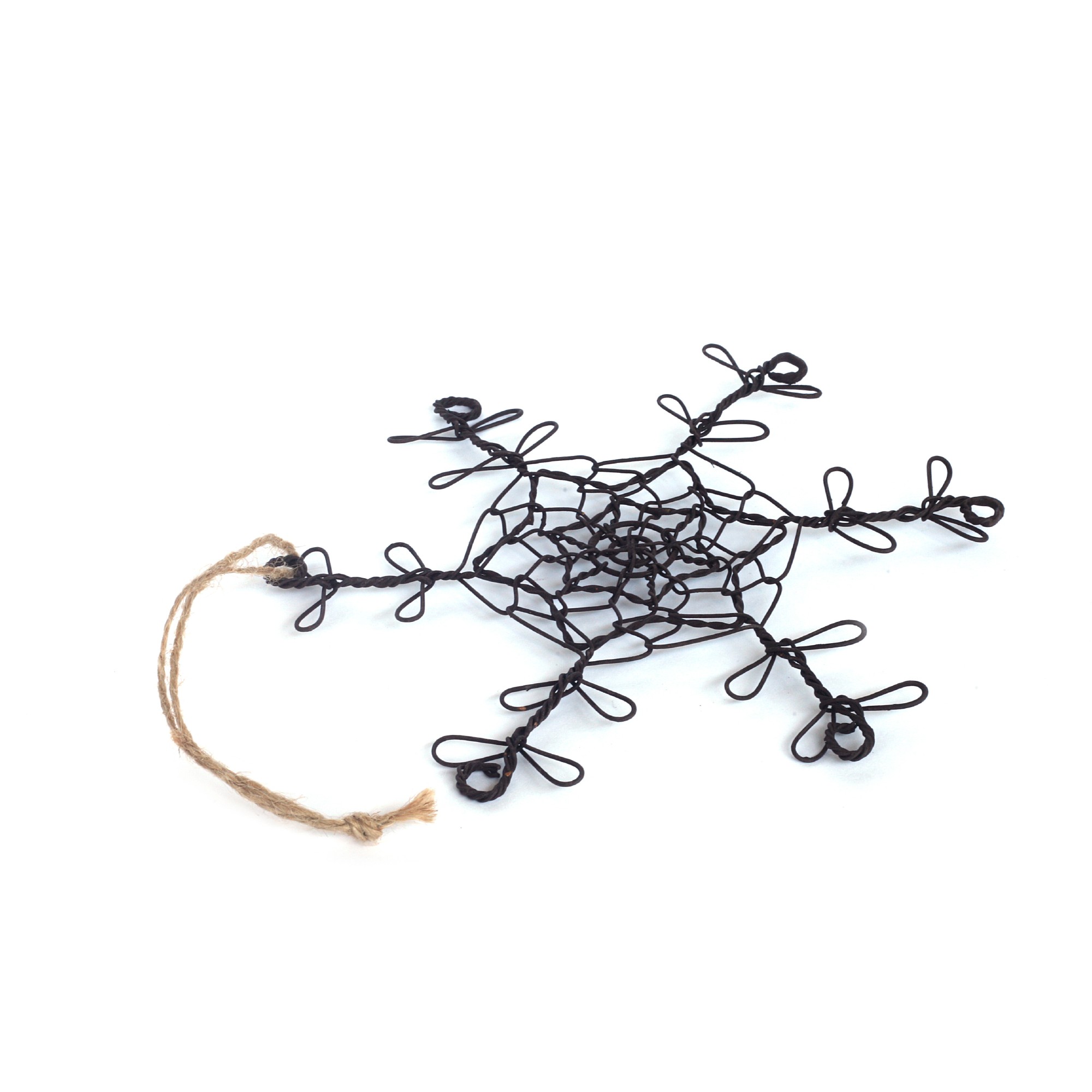Baumanhänger 'Schneekristall', antik-braun, Ø 13 cm von fischer's lagerhaus