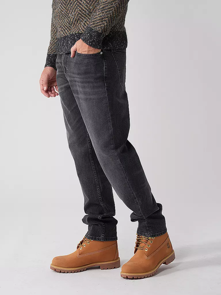 TOMMY JEANS Jeans Regular Straight  schwarz