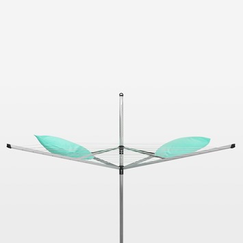 Brabantia Lift-O-Matic Droogmolen - met Metalen Grondanker - 50 m - Metallic Grey