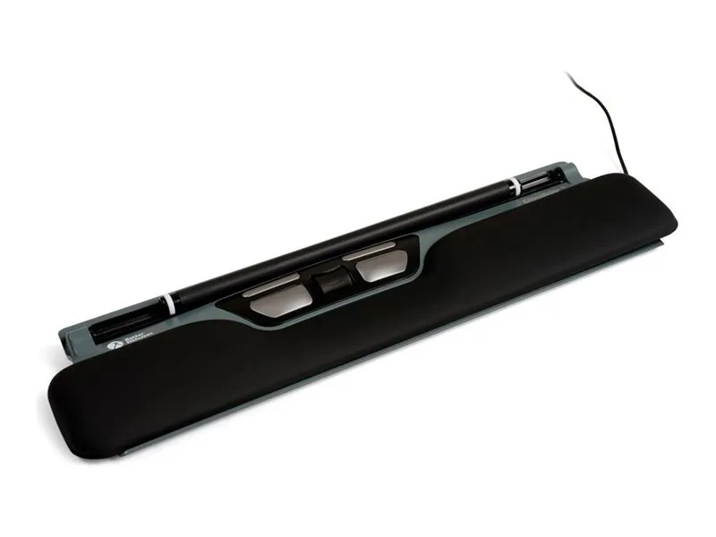 Bakker Elkhuizen ErgoSlider Plus - Central pegeenhed - ergonomisk - universel - højre- og venstrehåndet - laser - 5 knapper - kablet - USB - sort, mørkegrå, gul
