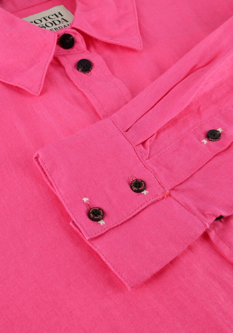 SCOTCH & SODA roze scotch & soda blouse oversized linen shirt