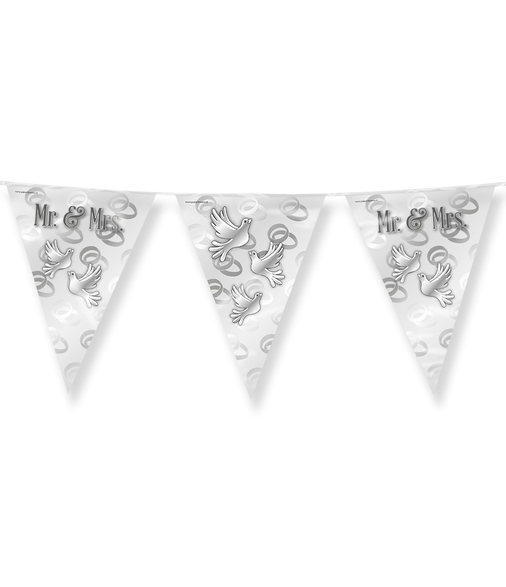Bruiloft Slingers Mr, & Mrs, 10m