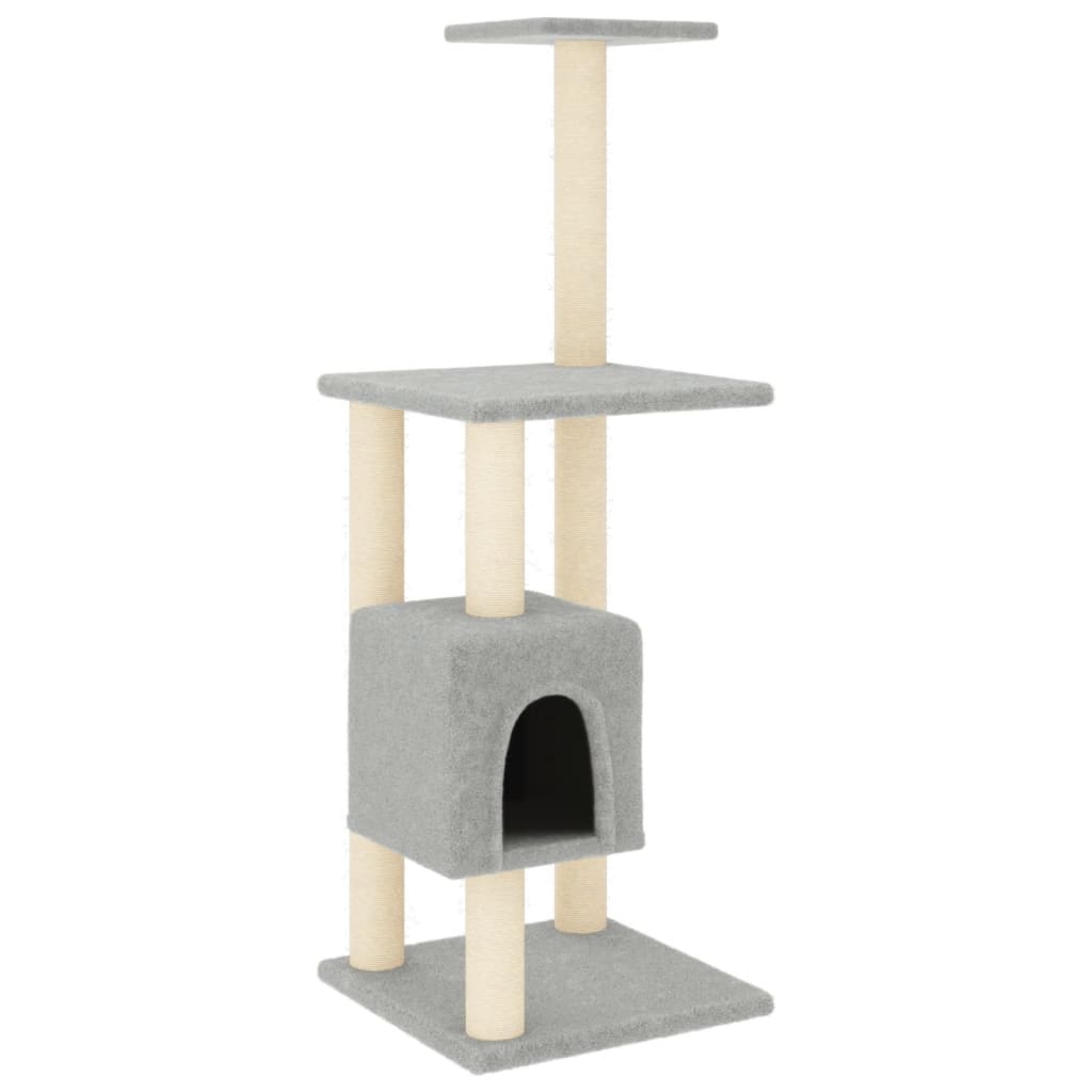 Arranhador para gatos Vidaxl de dois andares, cinza