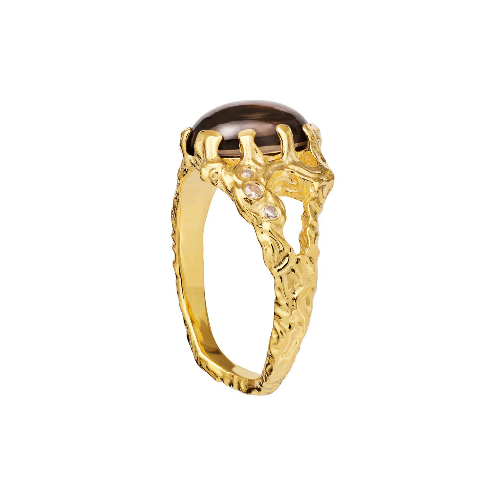 Maanesten  Gaia ring - forgyldt