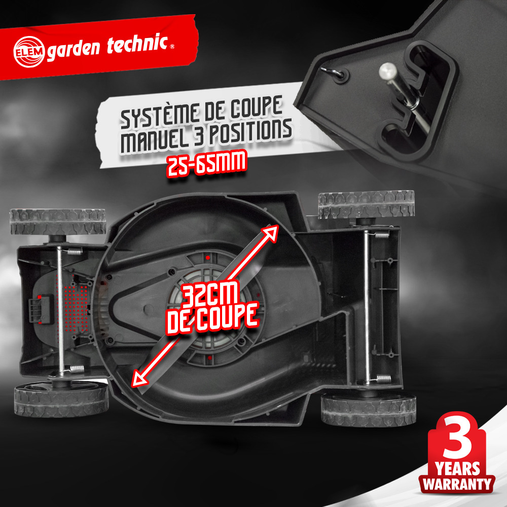 Tondeuse 1300w + coupe bordures 250w