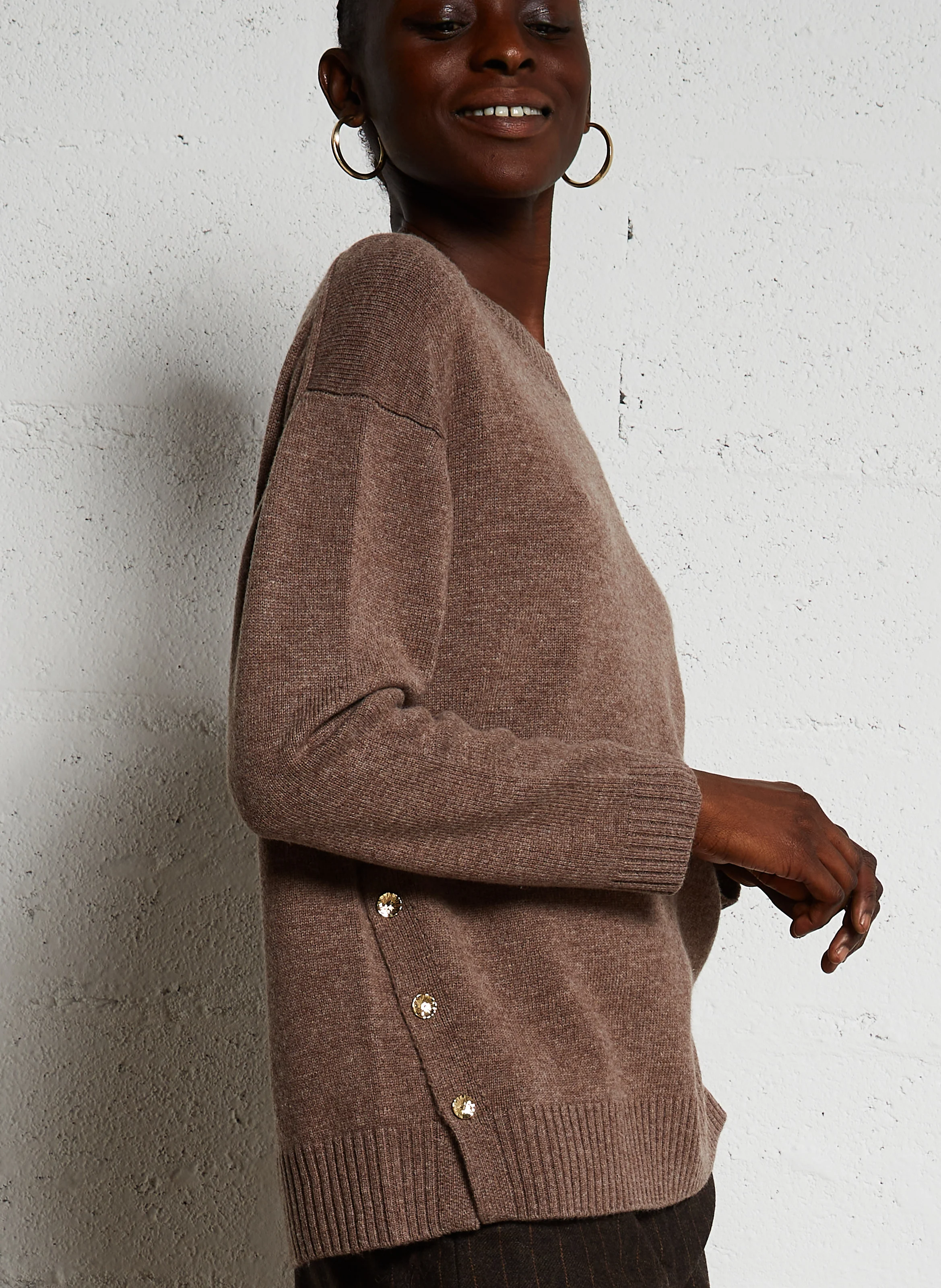 ARIGATO - Pull col rond en laine | Beige