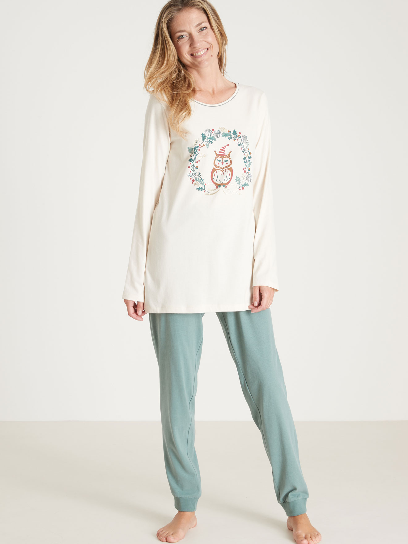 Pyjama intérieur doux coton gratté