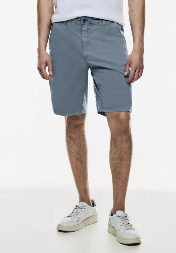 Regular Fit Chinoshorts - steel blue