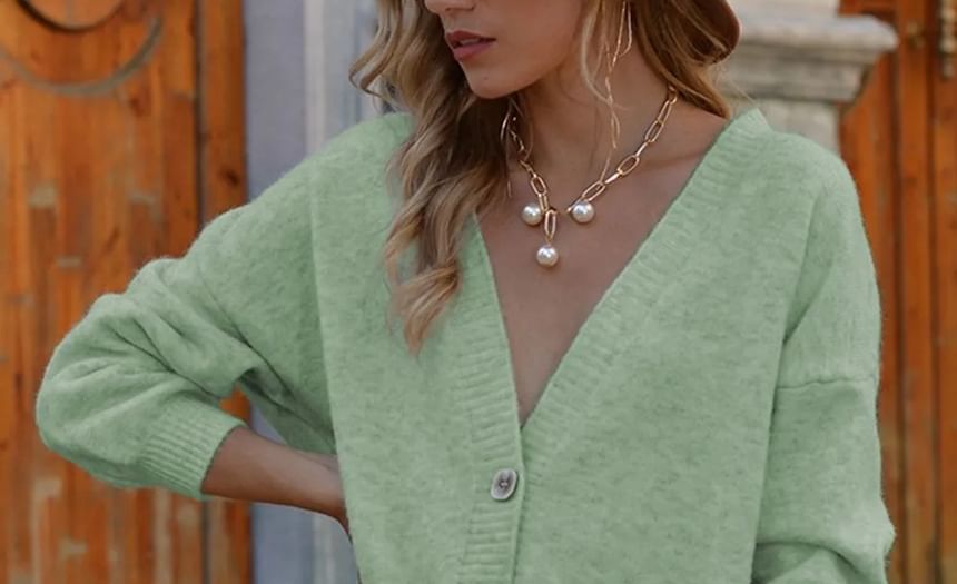 Astromeria - V-hals effen vest