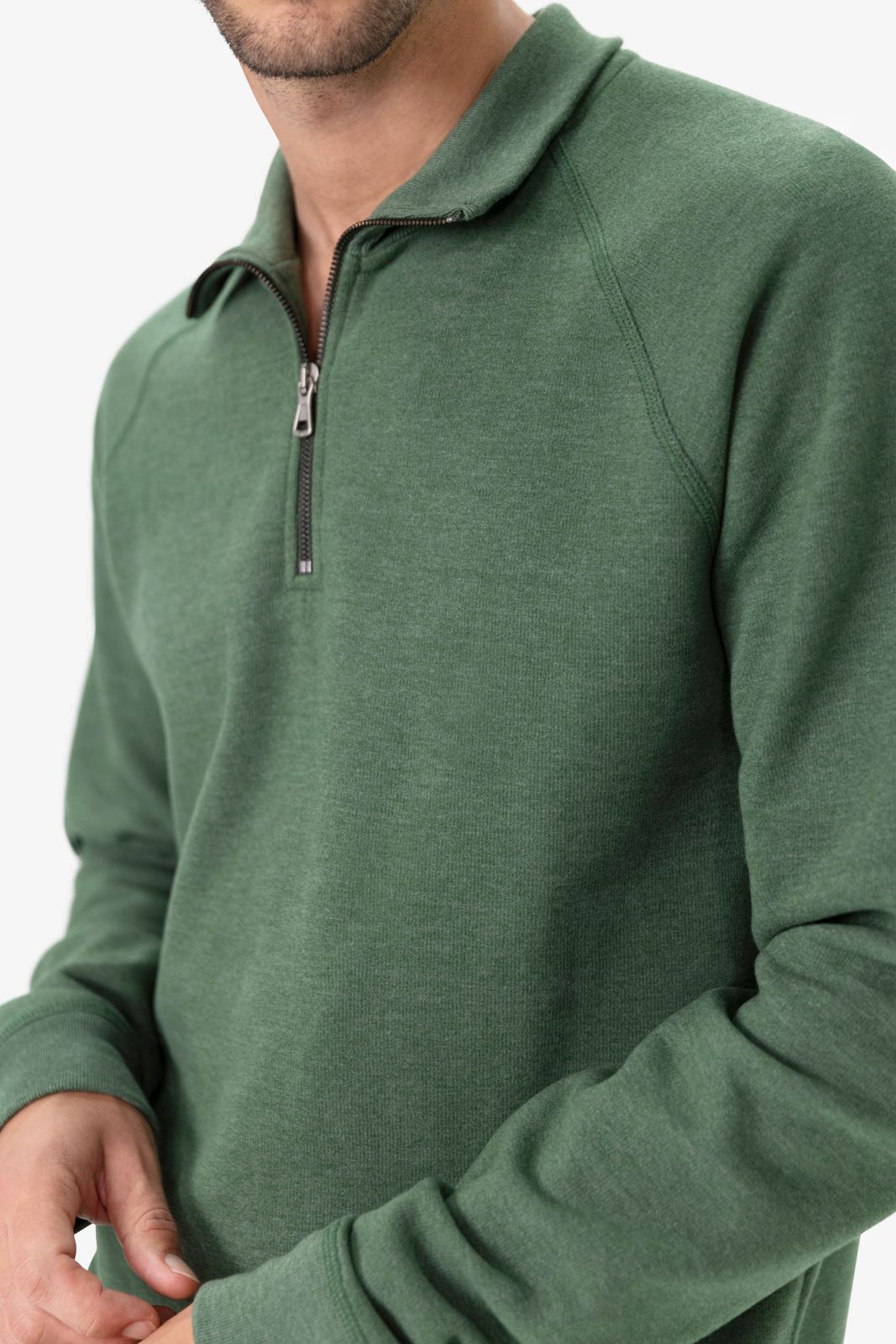 Groene sweater met rits