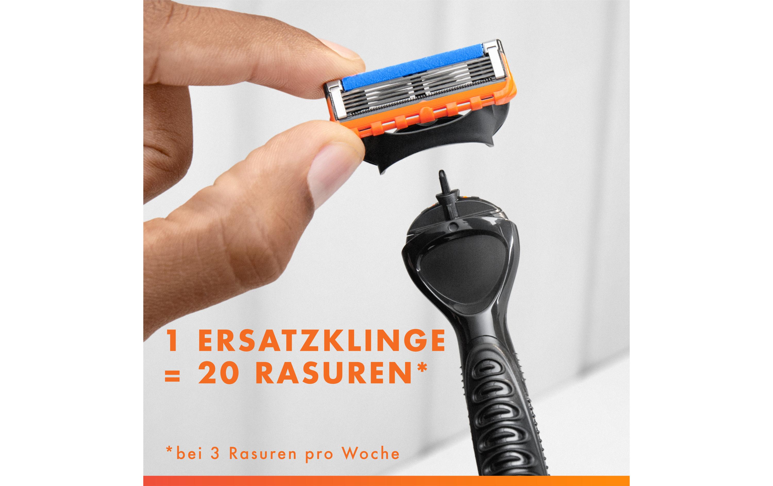 Herrenrasierer Gillette Fusion5 Power 12er + HandstückRasierer für Männer mit Gleitstreifen für ein sanftes Gleiten