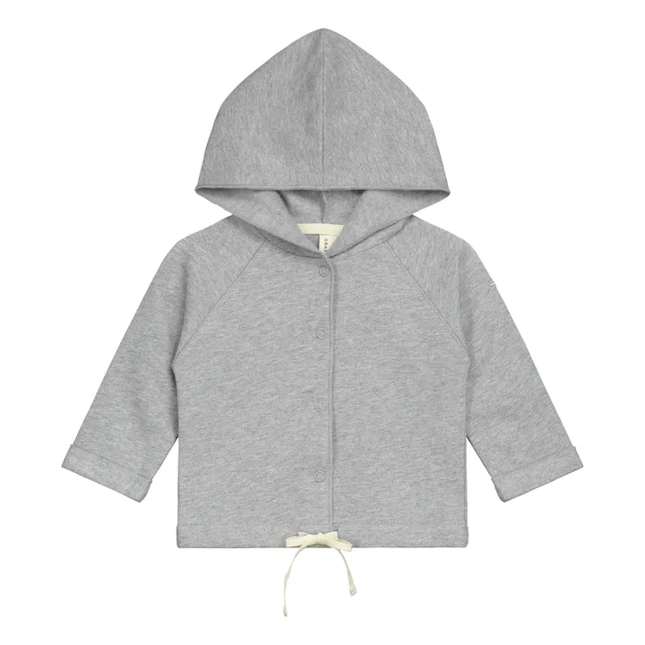 Gray Label Cardigan Capuche Coton Bio | Gris