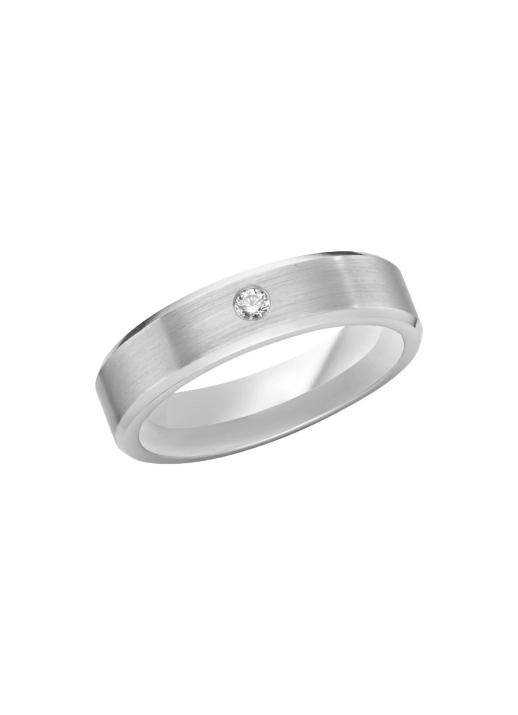 Mattierter Trauring in Silber 925/- fein