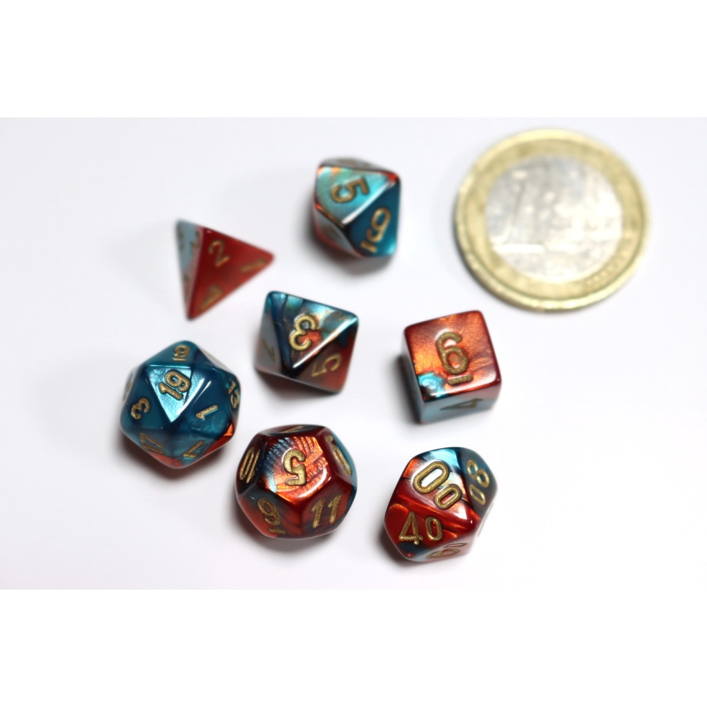 Set de 7 Mini Dés JDR Chessex : Gemini