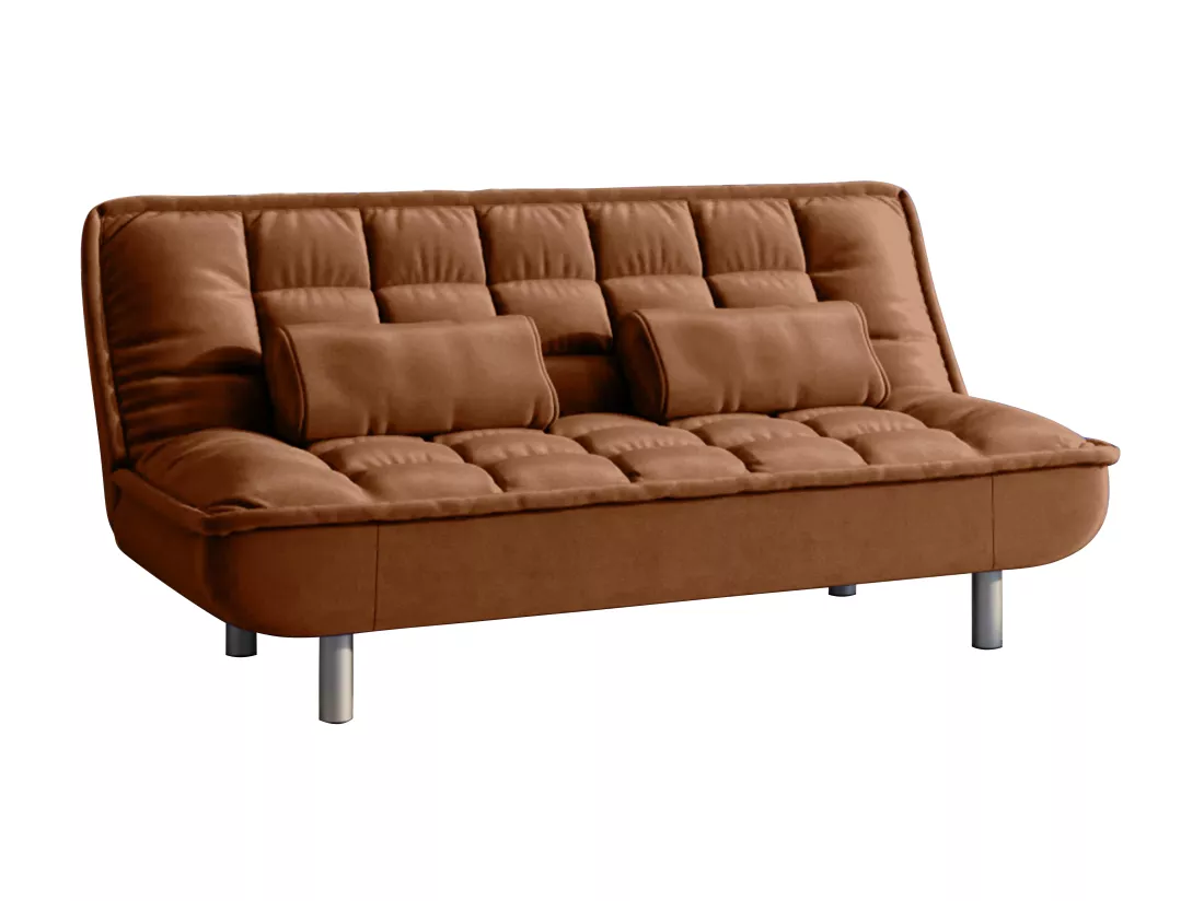 Canapé convertible clic-clac MISHAN en tissu - Caramel