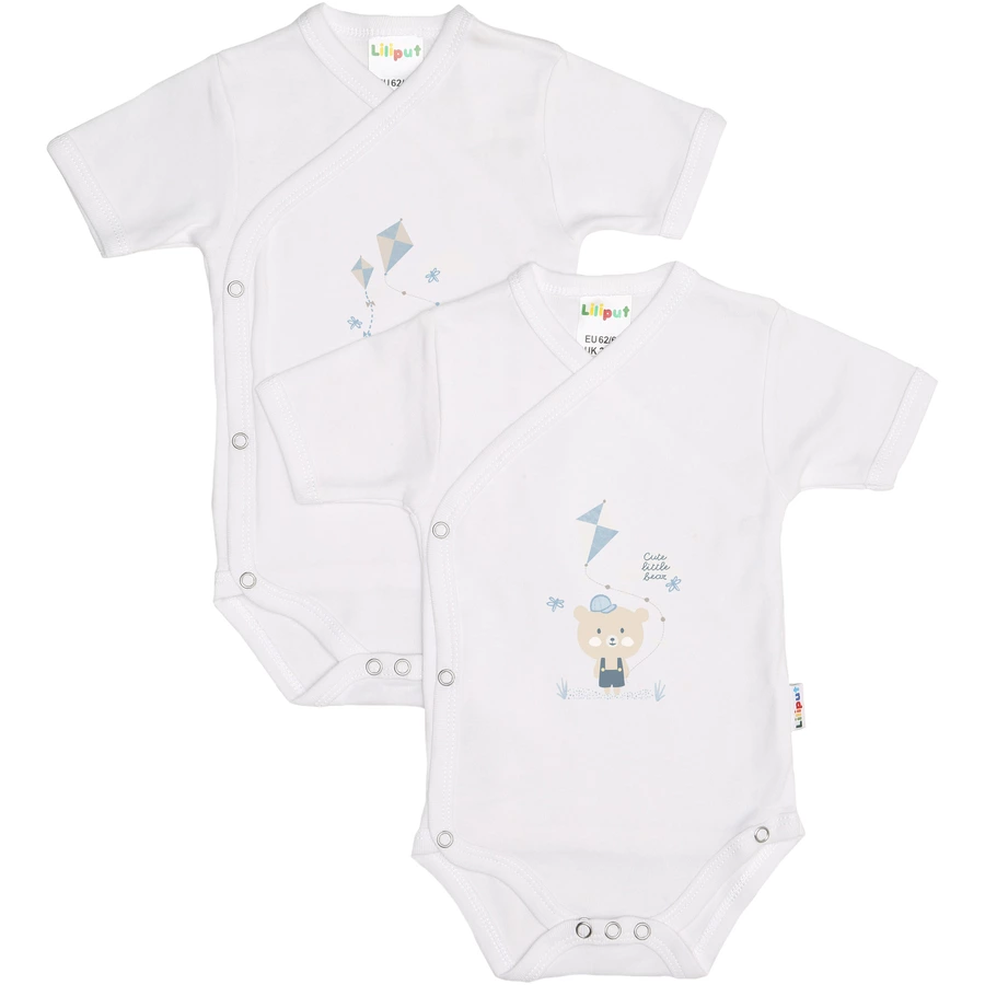 Liliput Kurzarm-Wickelbodies 2er-Pack weiß