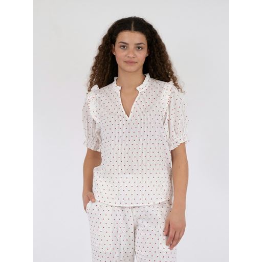 Neo Noir Rosalie Heart Bluse, White, 38