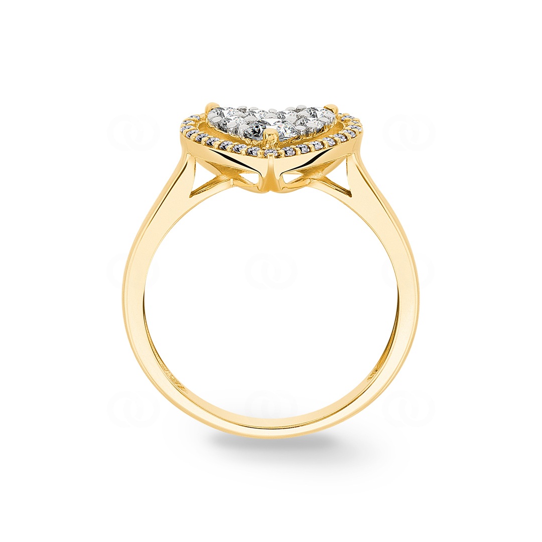 Verlobungsring 750/18 K Gelbgold mit Diamanten 0.51 ct H/si by CHRISTIAN